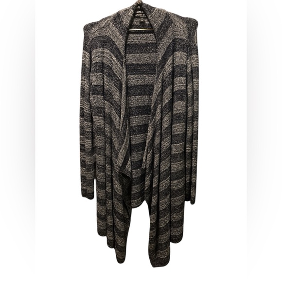 Barefoot Dreams Sweaters - Barefoot Dreams Waterfall Open Front Cardigan- Blue Striped-$168